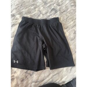Under Armour Mens‎ Black Loose Fit Athletic Shorts Large Workout Gym Basketball